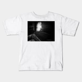 Blue Lamp - Black And White Kids T-Shirt